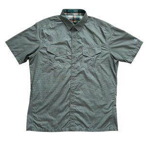 Kuhl Shirt Mens Large Green Performance Outdoor Hiking Mountain Camping Eluxur